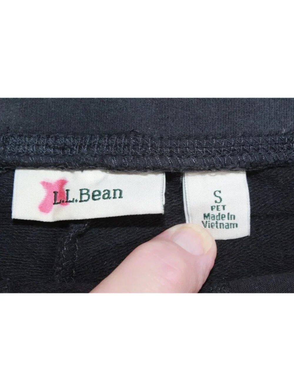LL Bean Ultrasoft Straight Leg French Terry Sweatpants Black Size S Pet